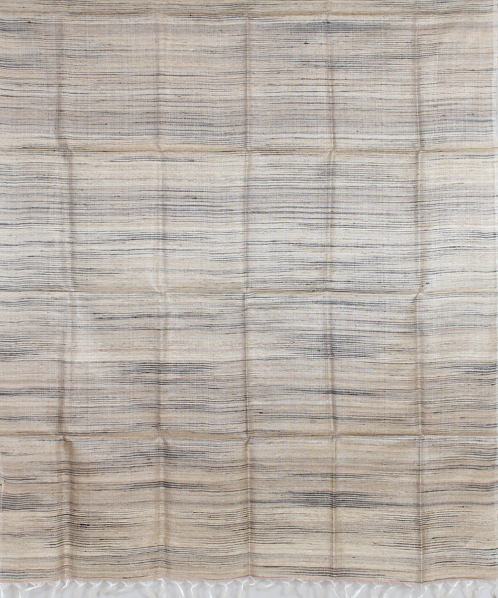 Beige grey handwoven gopalpur tussar odisha ikat dupatta