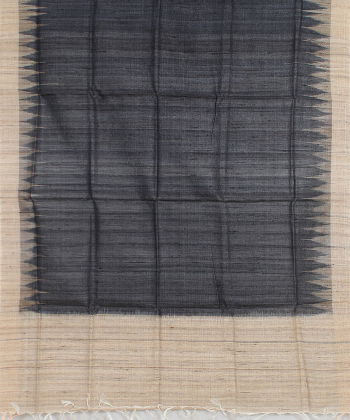 Black beige handloom gopalpur tussar odisha ikat dupatta