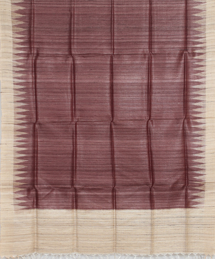 Brown beige handwoven gopalpur tussar odisha ikat dupatta