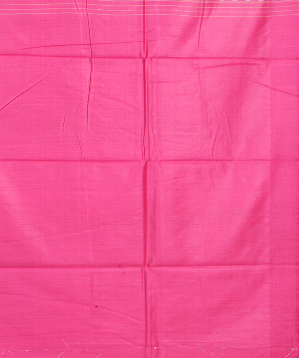 Beige pink odisha ikat handwoven gopalpur tussar saree