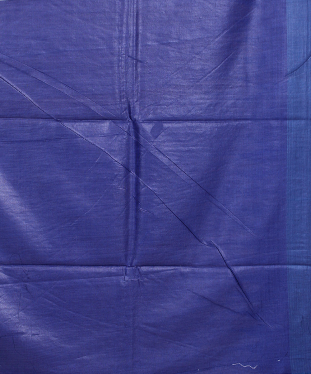 Beige blue odisha ikat handwoven gopalpur tussar saree