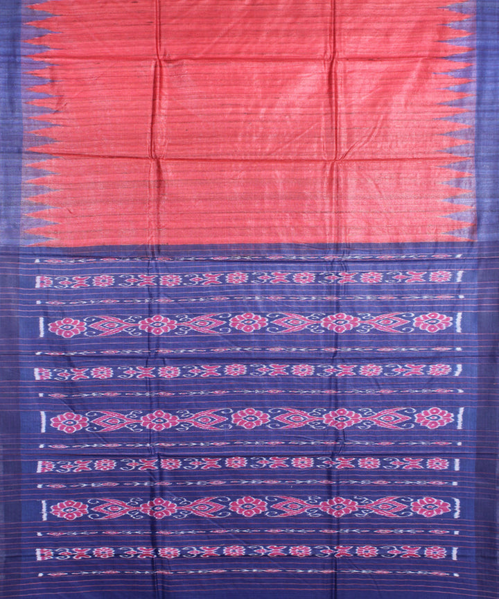 Maroon purple odisha ikat handwoven gopalpur tussar saree