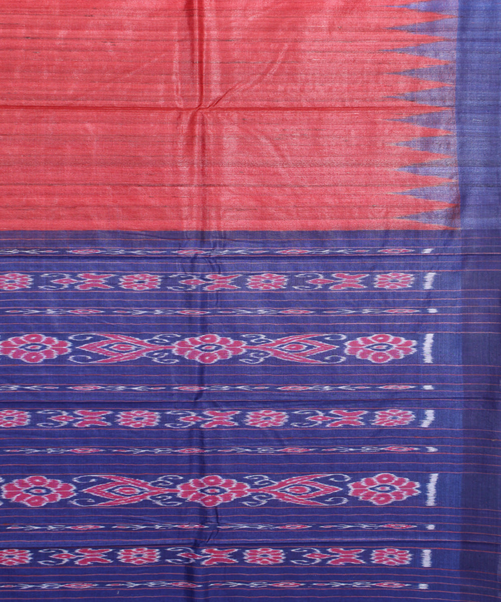 Maroon purple odisha ikat handwoven gopalpur tussar saree