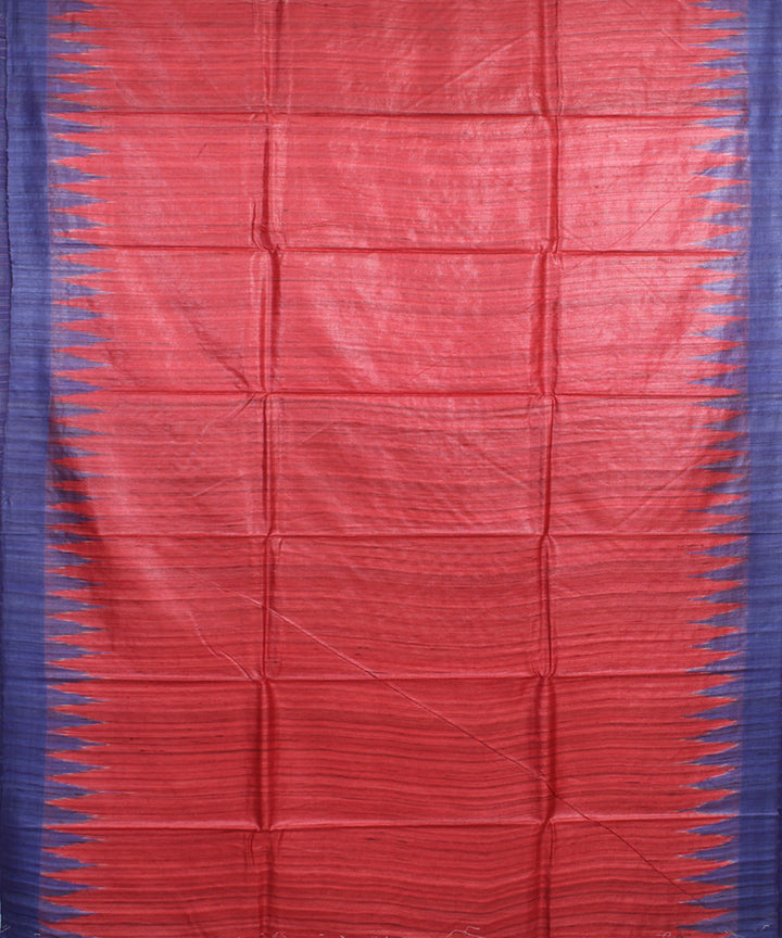 Maroon purple odisha ikat handwoven gopalpur tussar saree