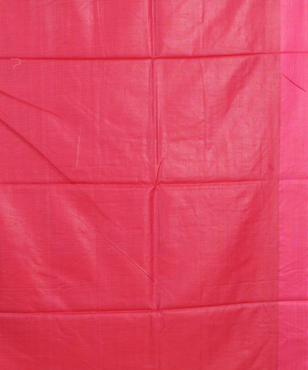 Yellow pink odisha ikat handwoven gopalpur tussar saree