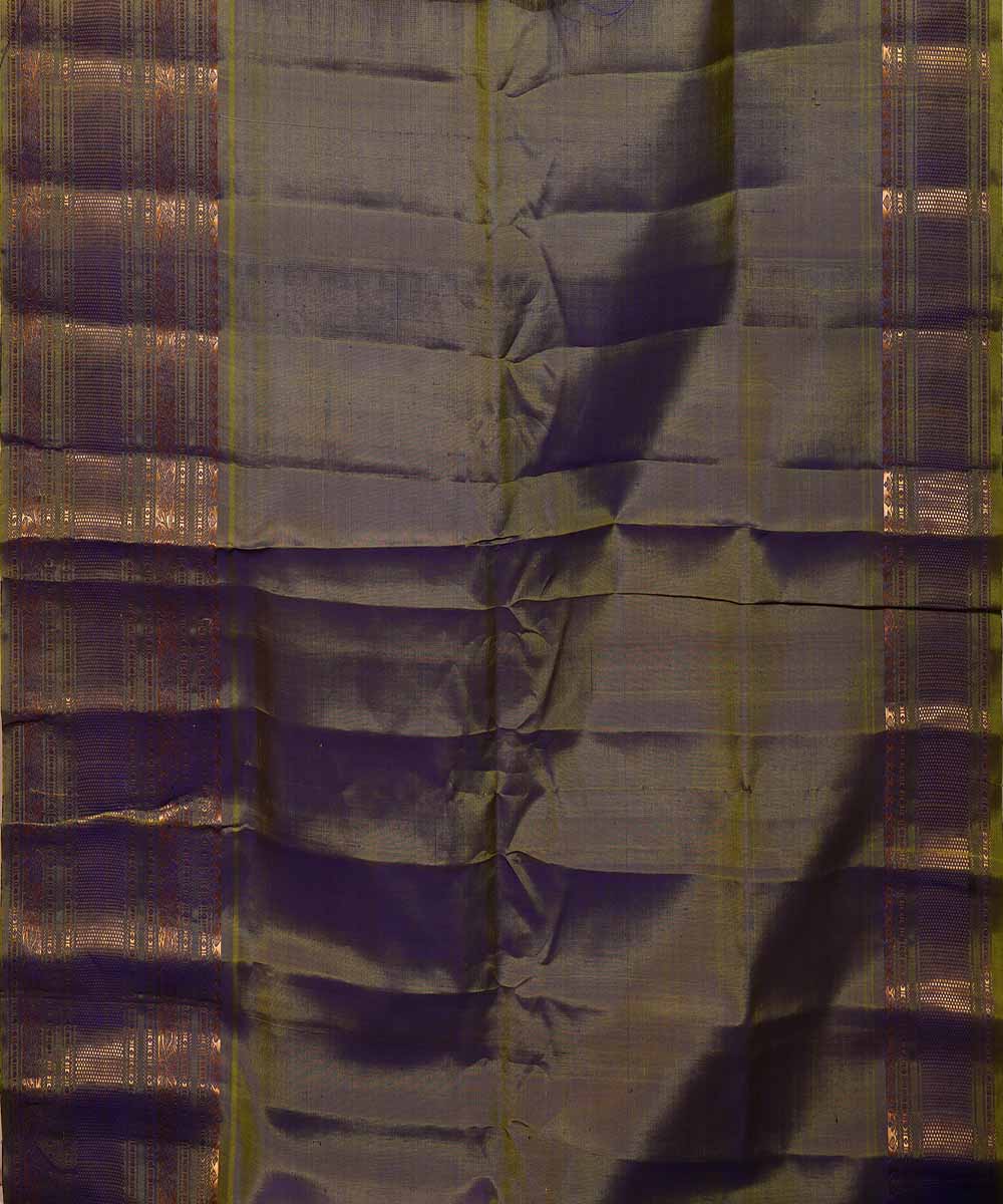 Royal blue handloom gadwal silk saree