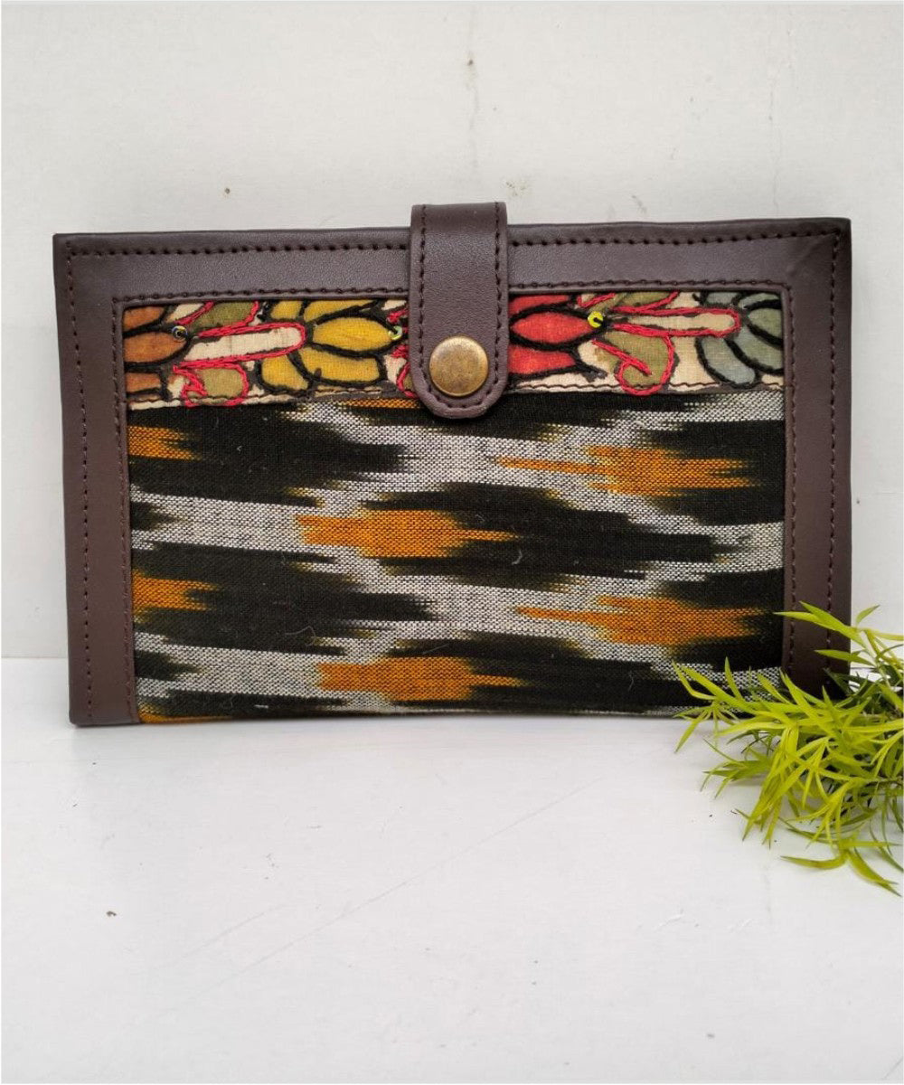 Handpainted Kalamkari Natural Dyed Ghicha Silk Clutch / Wallet 27