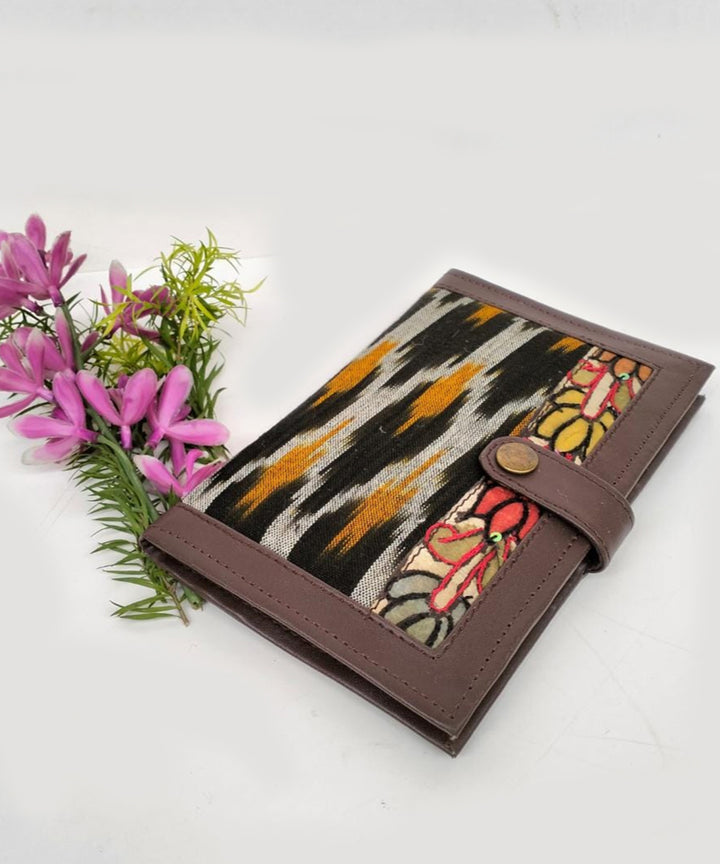 Black ikkat cotton kalamkari handcrafted wallet