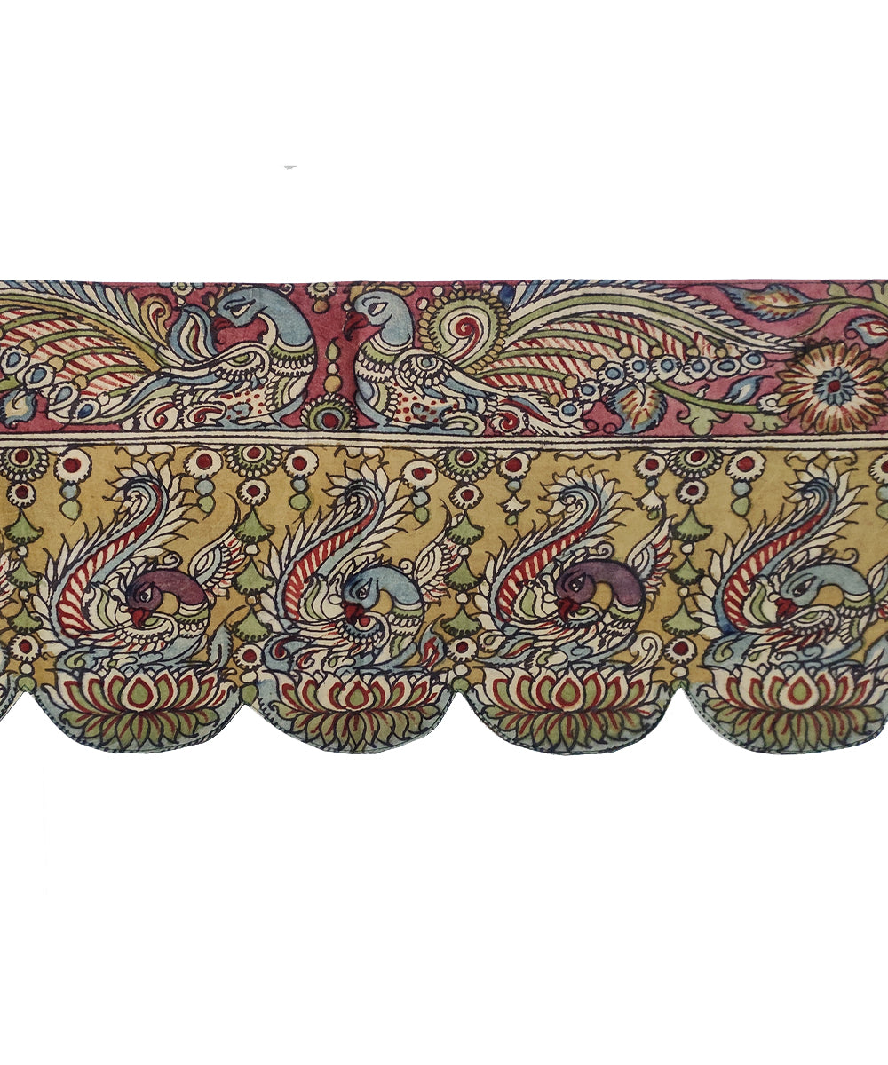 Multicolour hand painted cotton kalamkari thorana