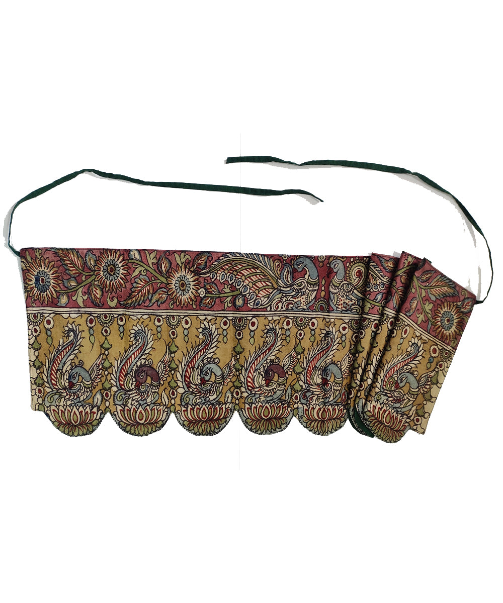 Multicolour hand painted cotton kalamkari thorana