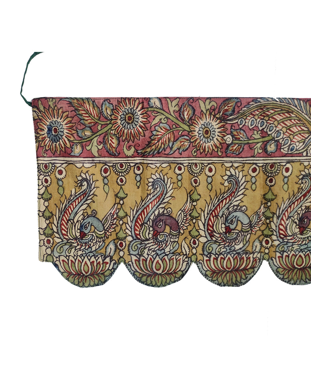 Multicolour hand painted cotton kalamkari thorana