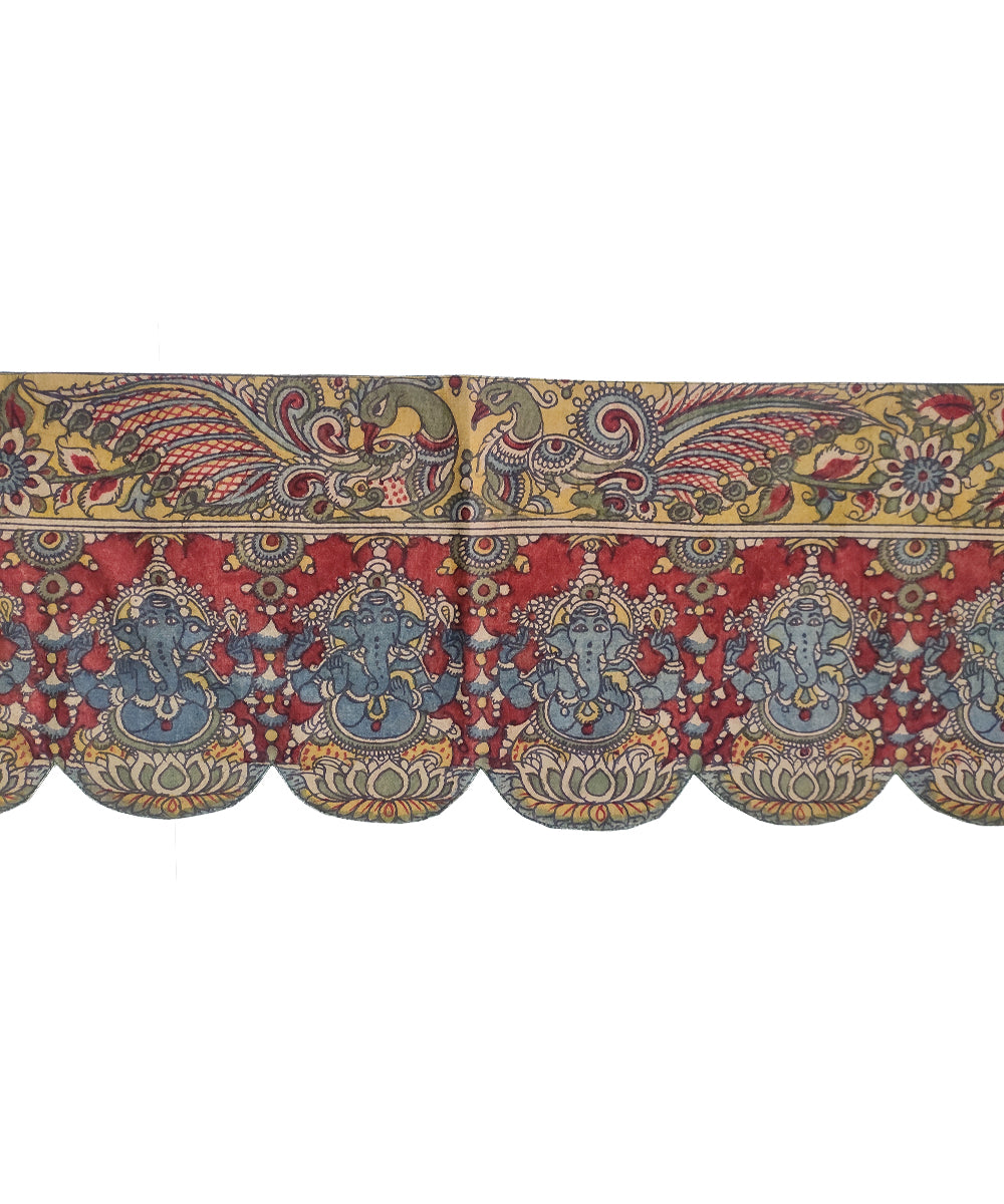 Multi color hand painted cotton kalamkari thorana