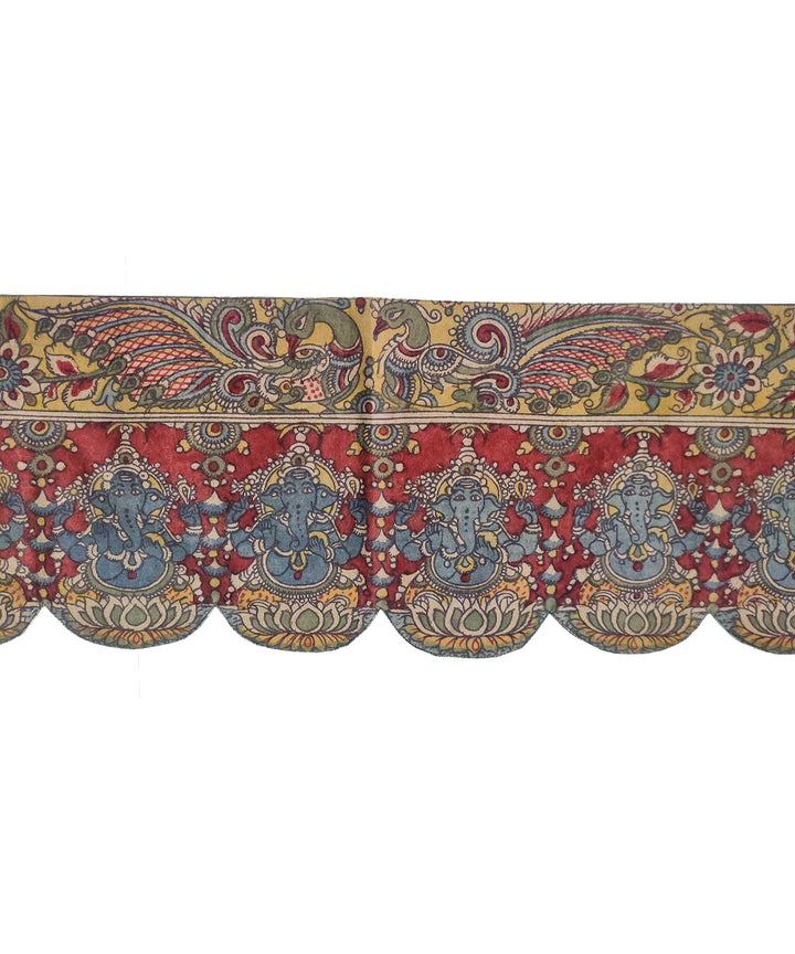 Multi color hand painted cotton kalamkari thorana