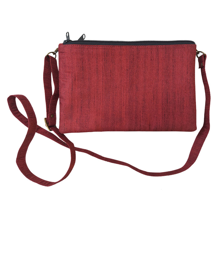 Multicolor hand painted ghicha silk cotton kalamkari sling bag