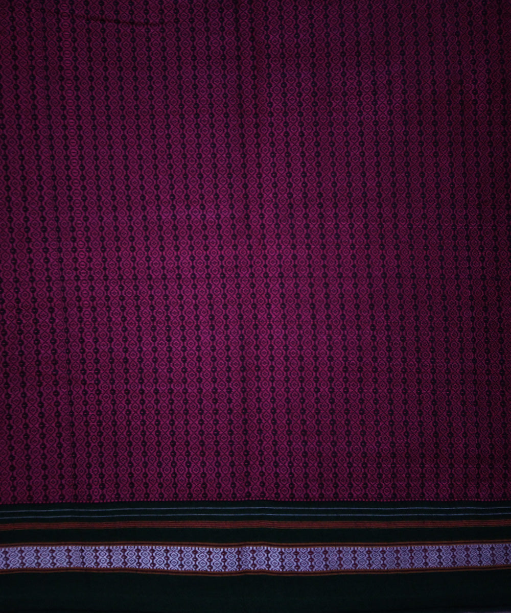 Burgundy handwoven cotton khana blouse fabric