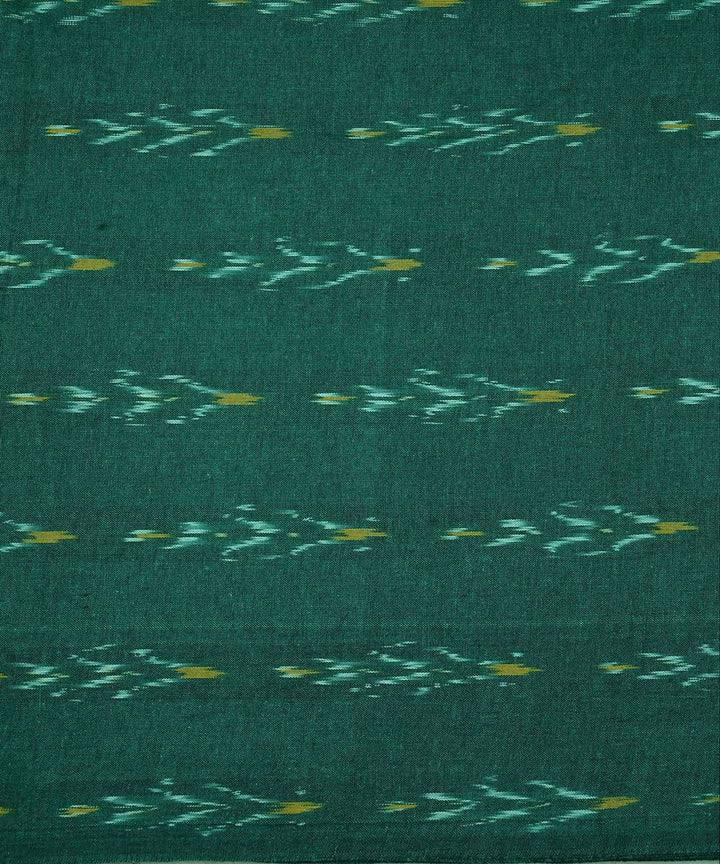 2.5m Dark green handwoven cotton ikat pochampally kurta material