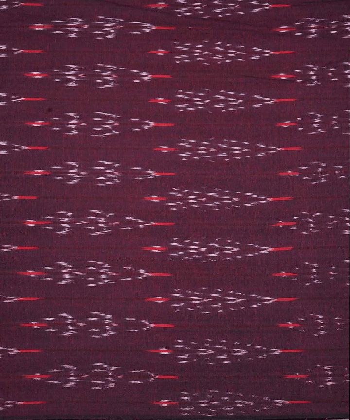 2.5m Maroon handwoven cotton ikat pochampally kurta material