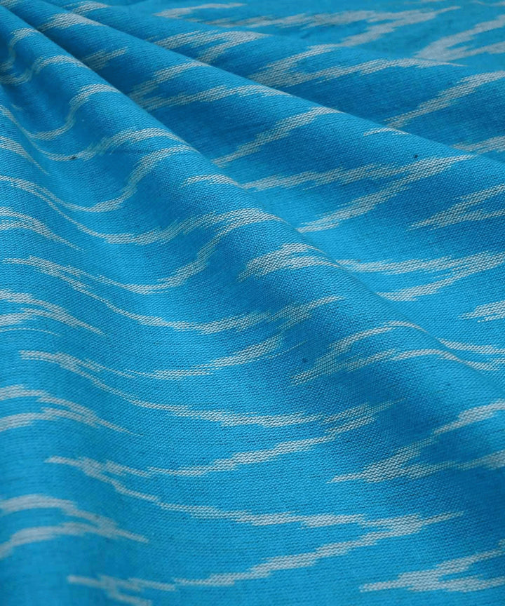 1.6m Sky blue handwoven cotton ikat pochampally kurta material