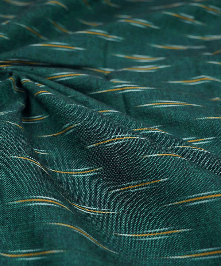 2.5m Forest green handwoven cotton ikat pochampally kurta material