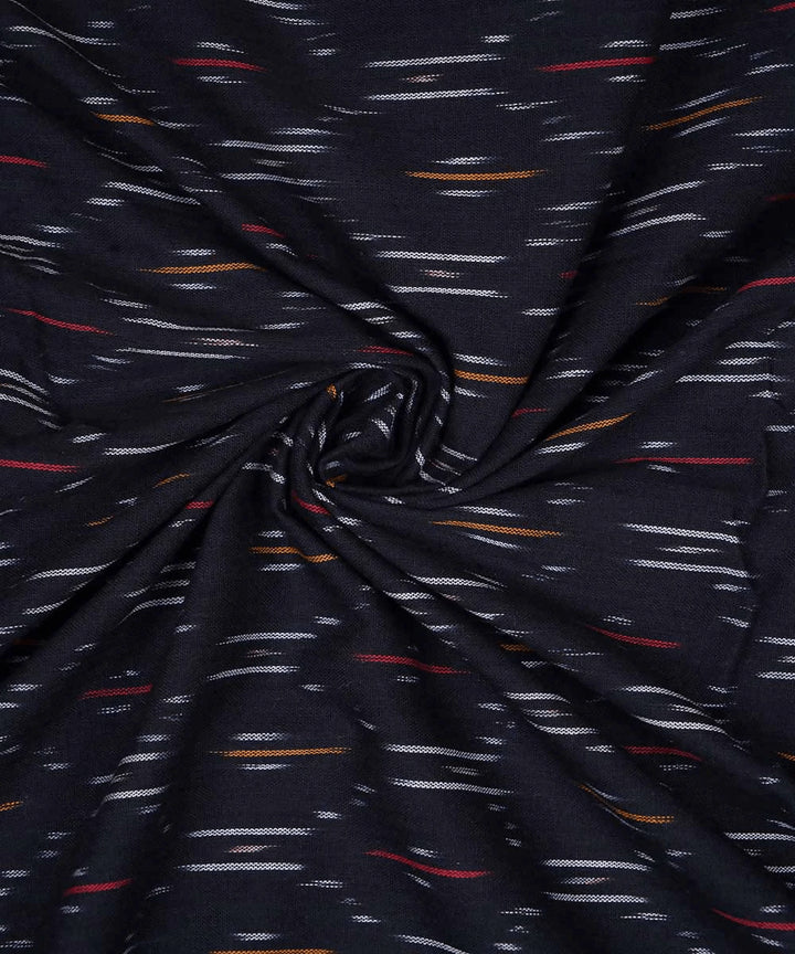 Cool black handwoven cotton ikat pochampally fabric