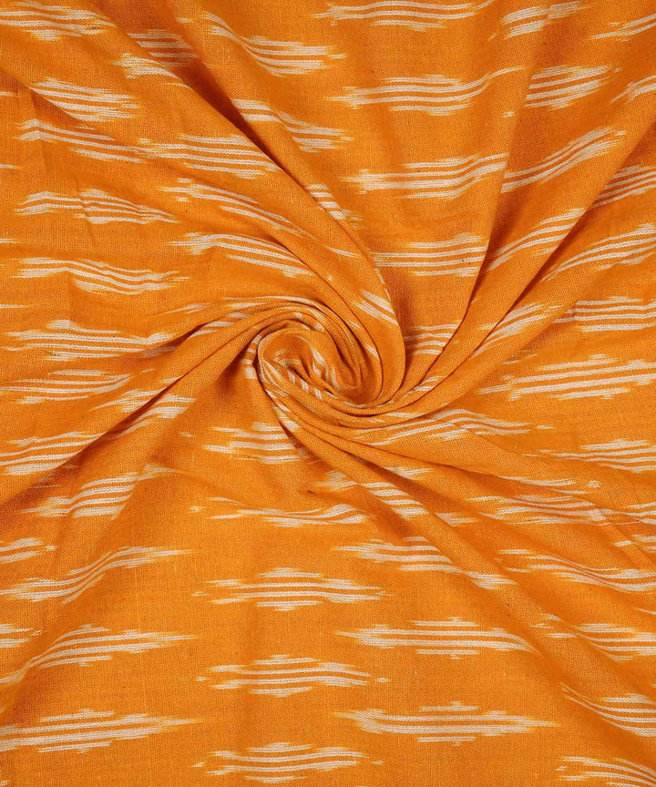 Cyber yellow handwoven cotton ikat pochampally fabric