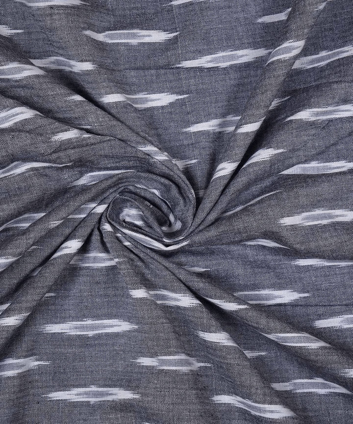 2.5m Metal grey handwoven cotton ikat pochampally kurta material