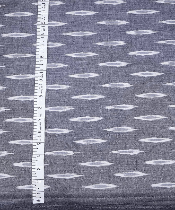 2.5m Metal grey handwoven cotton ikat pochampally kurta material