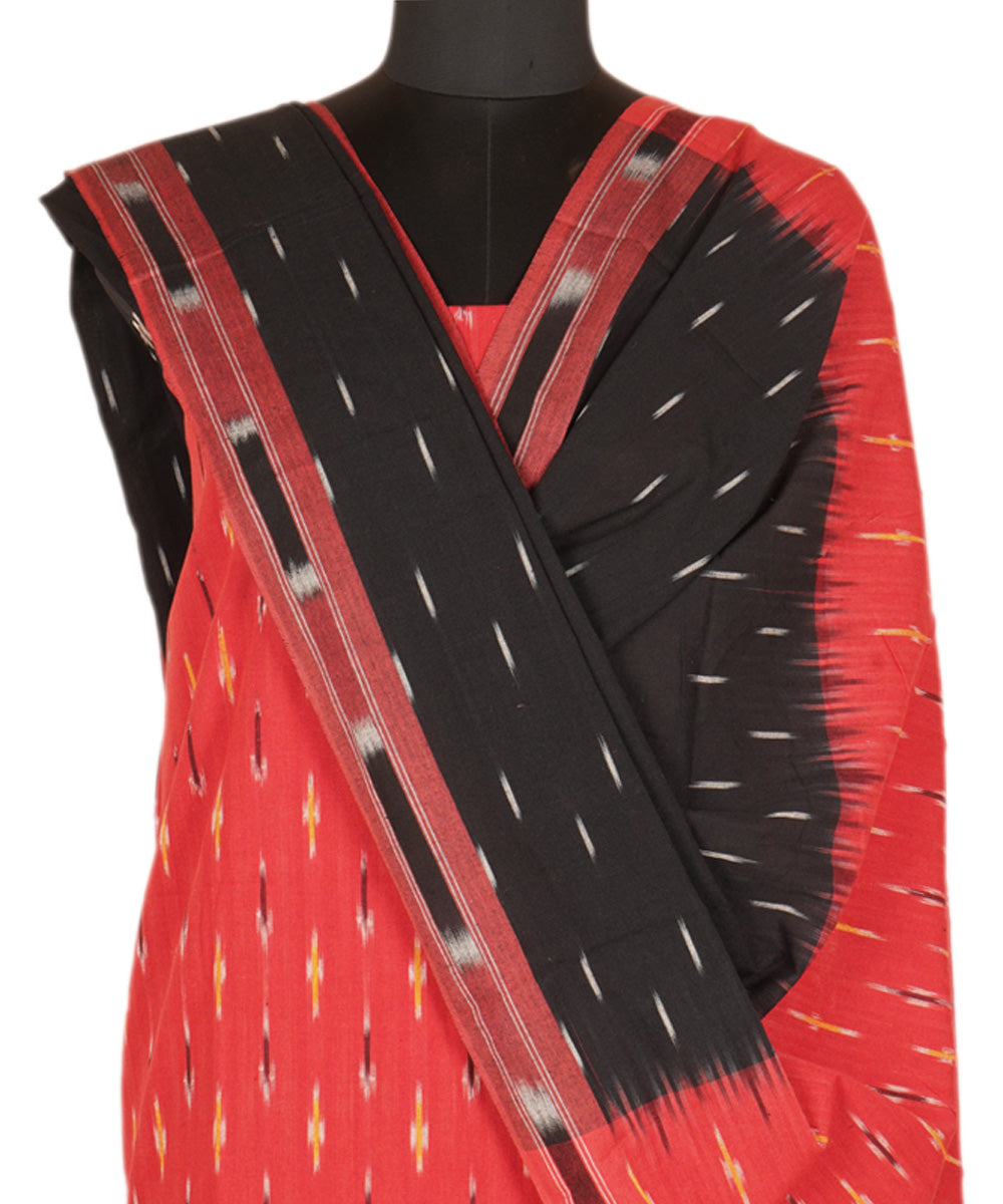 3pc Red hand woven pochampally ikat dress material