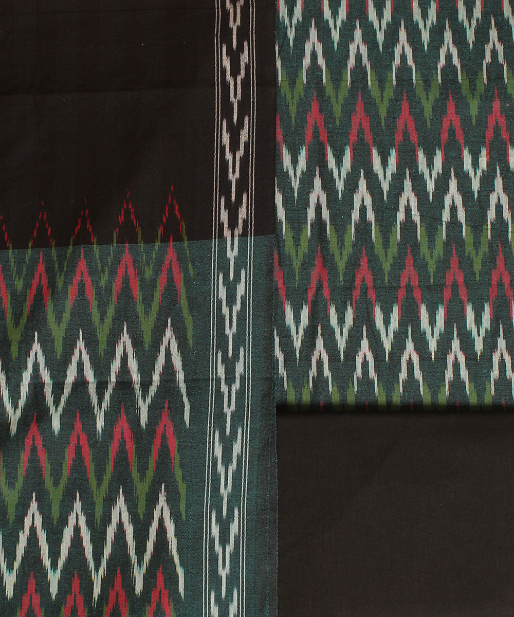 3pc Multicolour hand woven pochampally ikat dress material