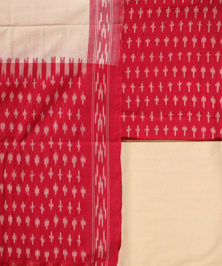 3pc Pink handwoven pochampally ikat dress material