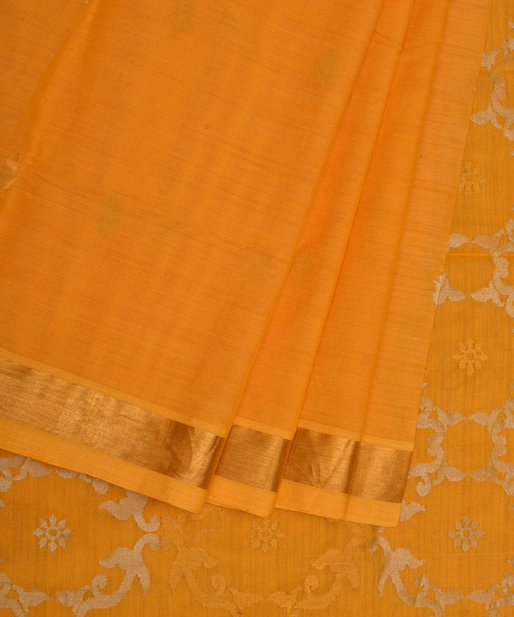 Pale yellow cotton handwoven uppada saree