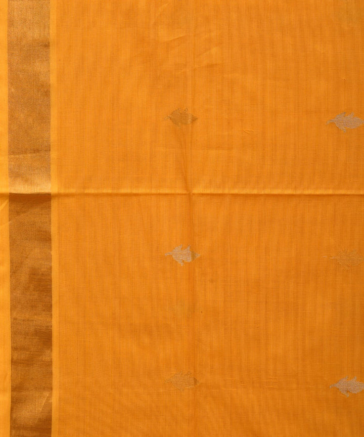 Pale yellow cotton handwoven uppada saree
