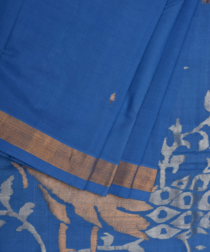 Sky blue cotton handwoven uppada saree