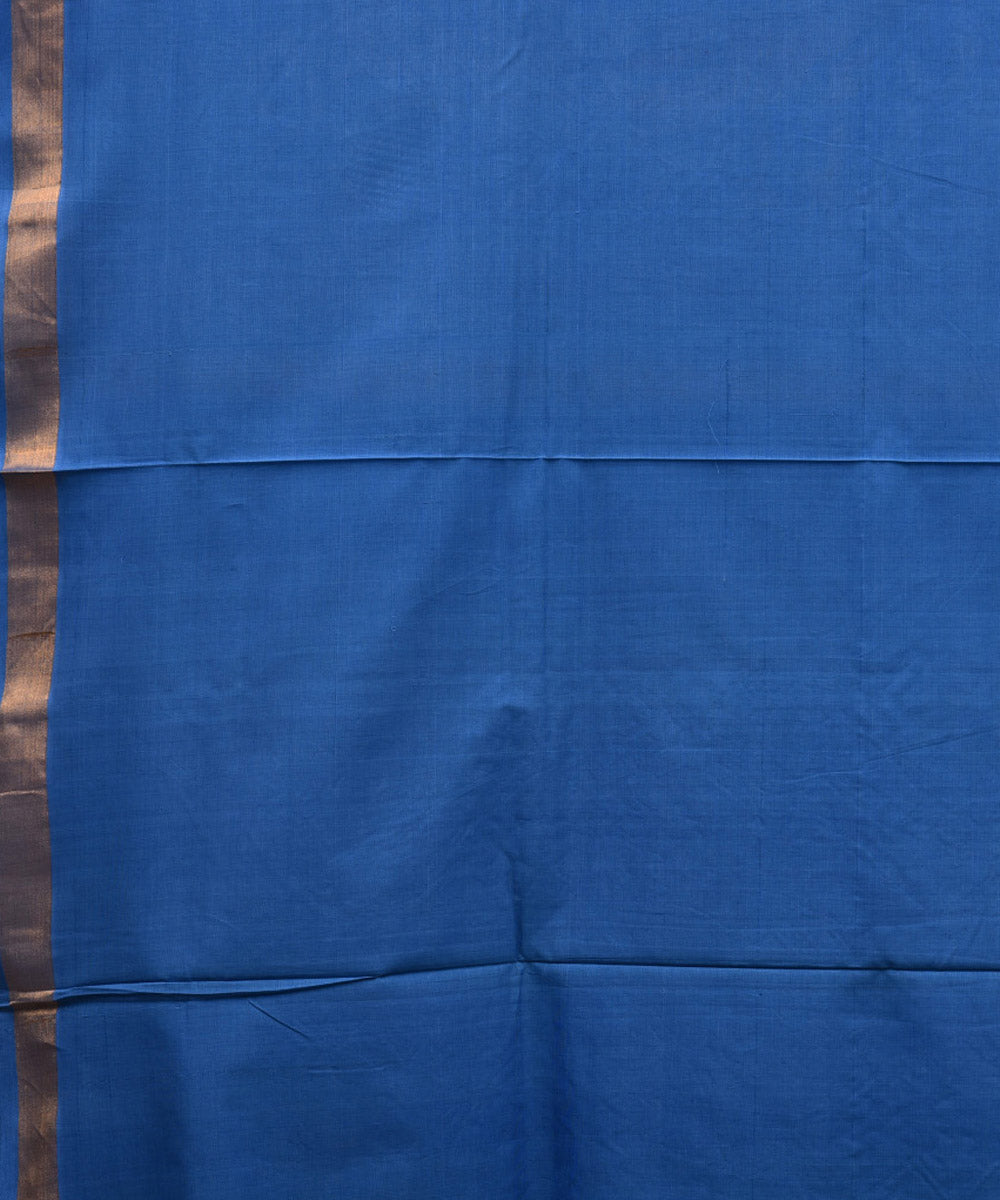Sky blue cotton handwoven uppada saree