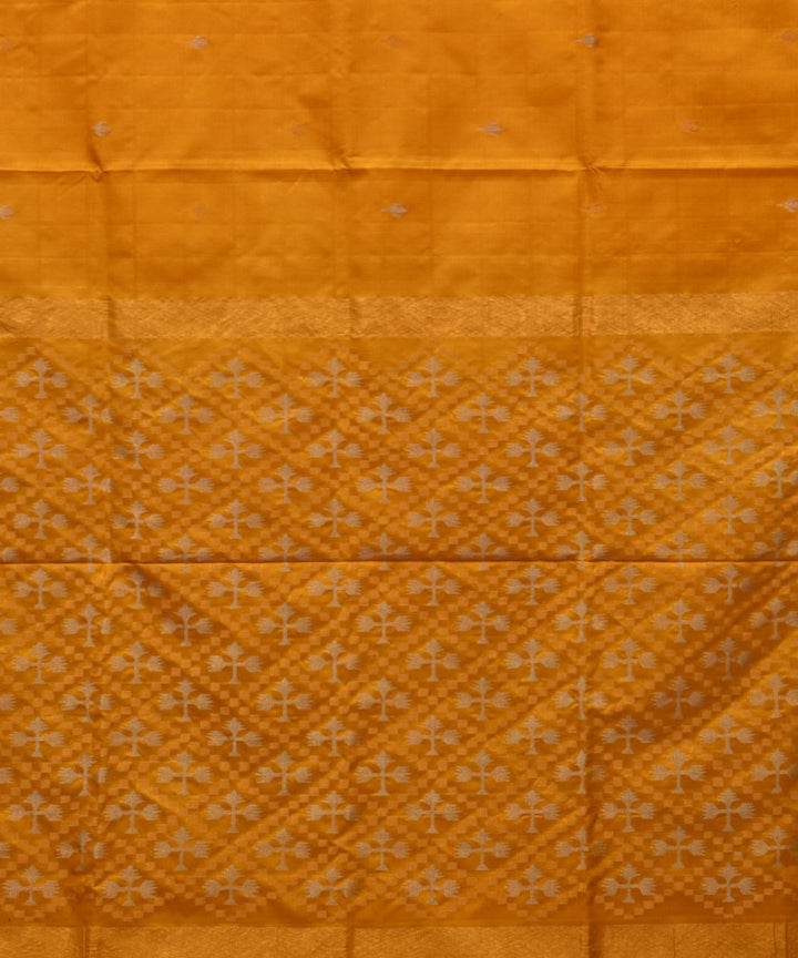 Yellow silk handwoven uppada saree