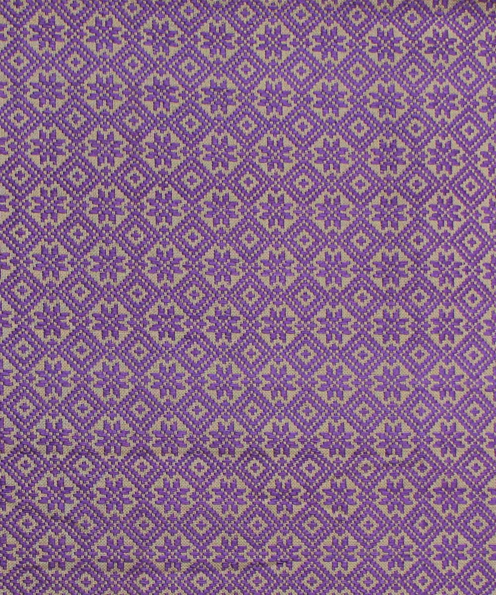 Violet handwoven cotton double bed cover