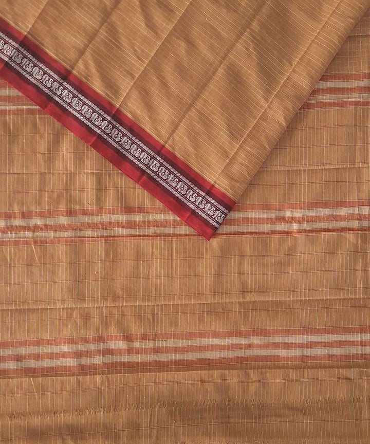 Cream handloom narayanpet cotton saree