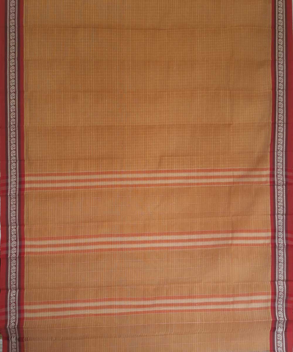 Cream handloom narayanpet cotton saree