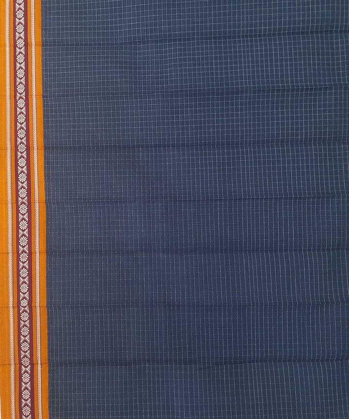 Navy blue handwoven narayanpet cotton saree