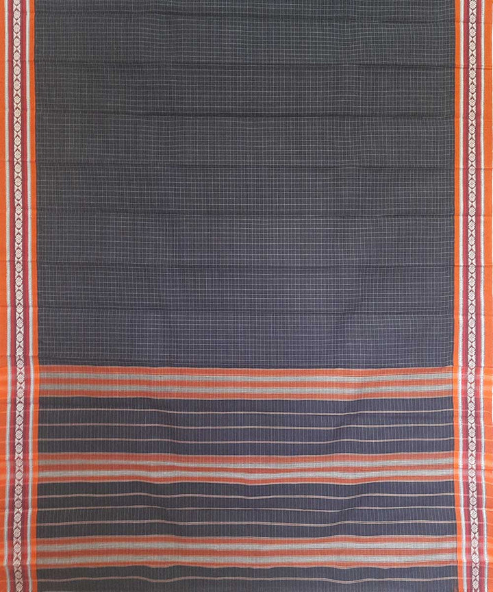 Navy blue handloom narayanpet cotton saree