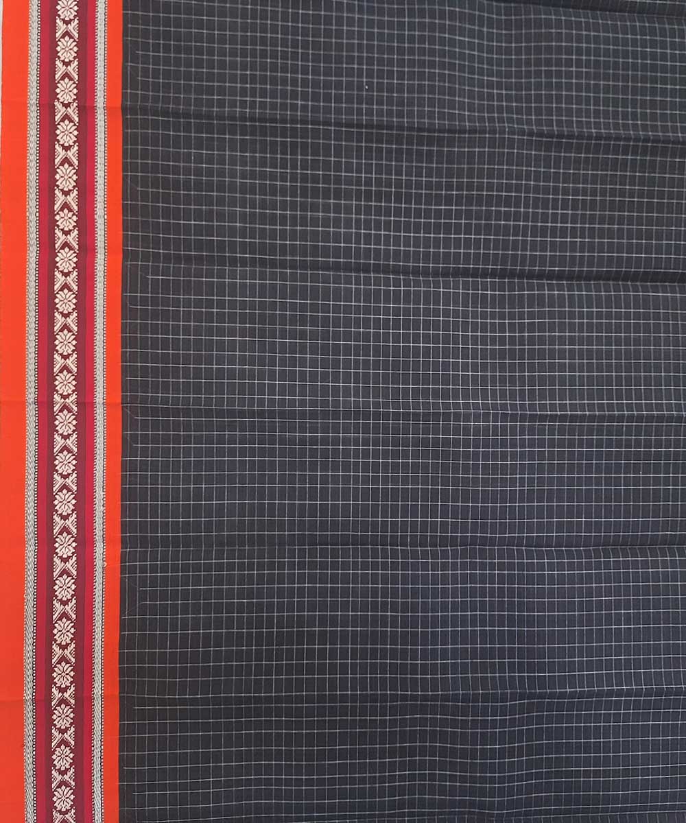 Navy blue handloom narayanpet cotton saree