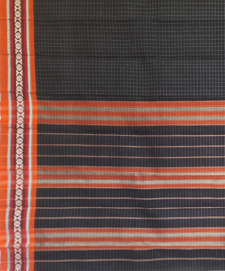 Navy blue handloom narayanpet cotton saree