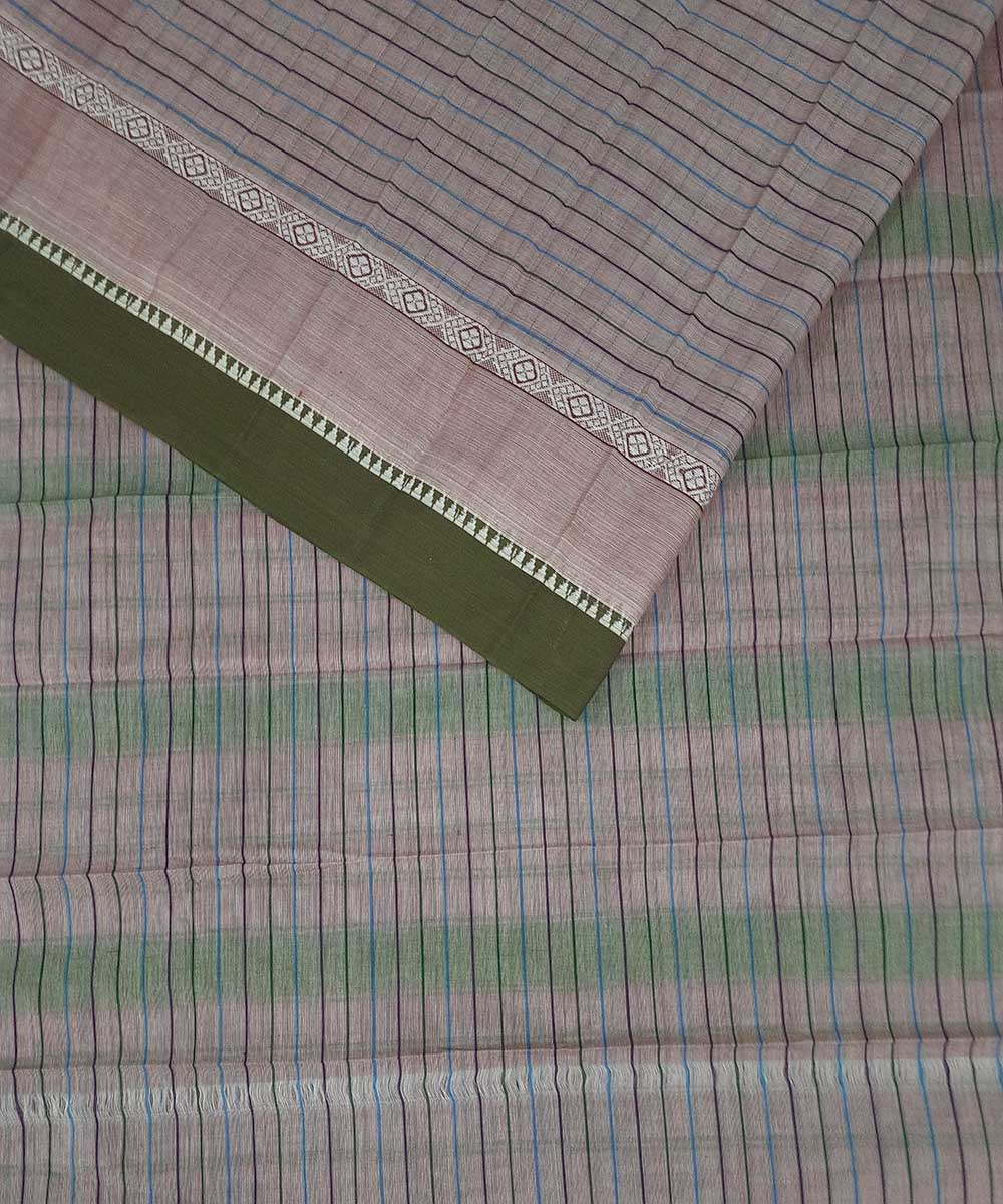 Light pink handwoven narayanpet cotton saree