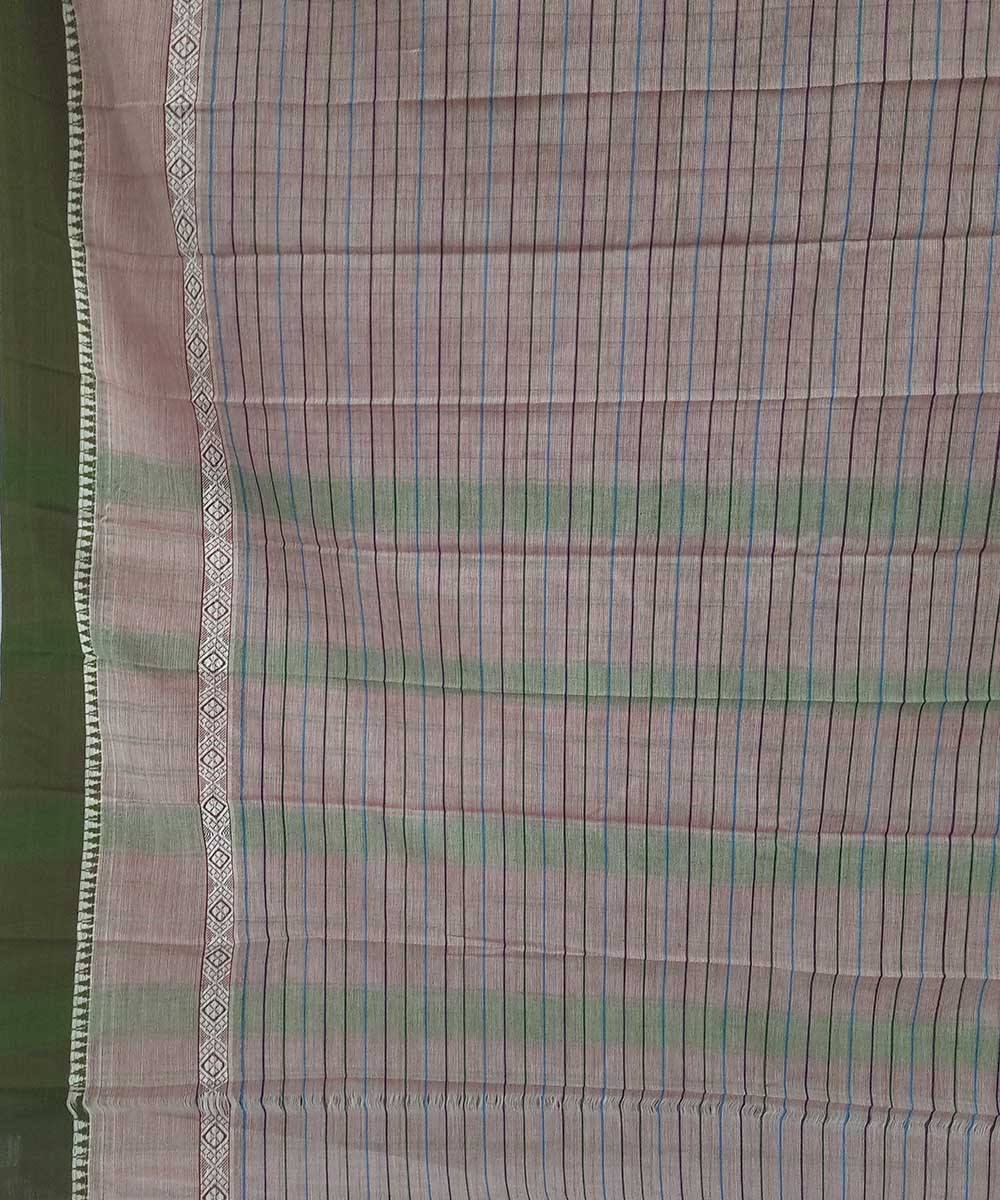 Light pink handwoven narayanpet cotton saree