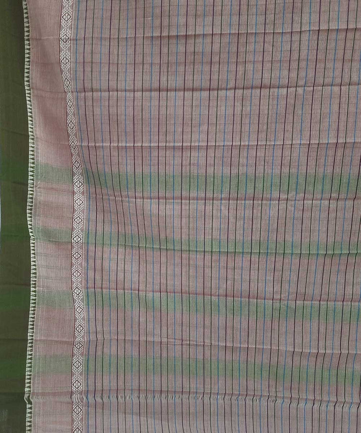 Light pink handwoven narayanpet cotton saree