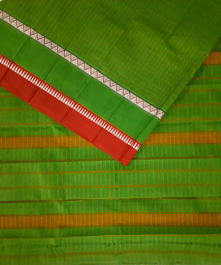 Green handwoven narayanpet cotton saree