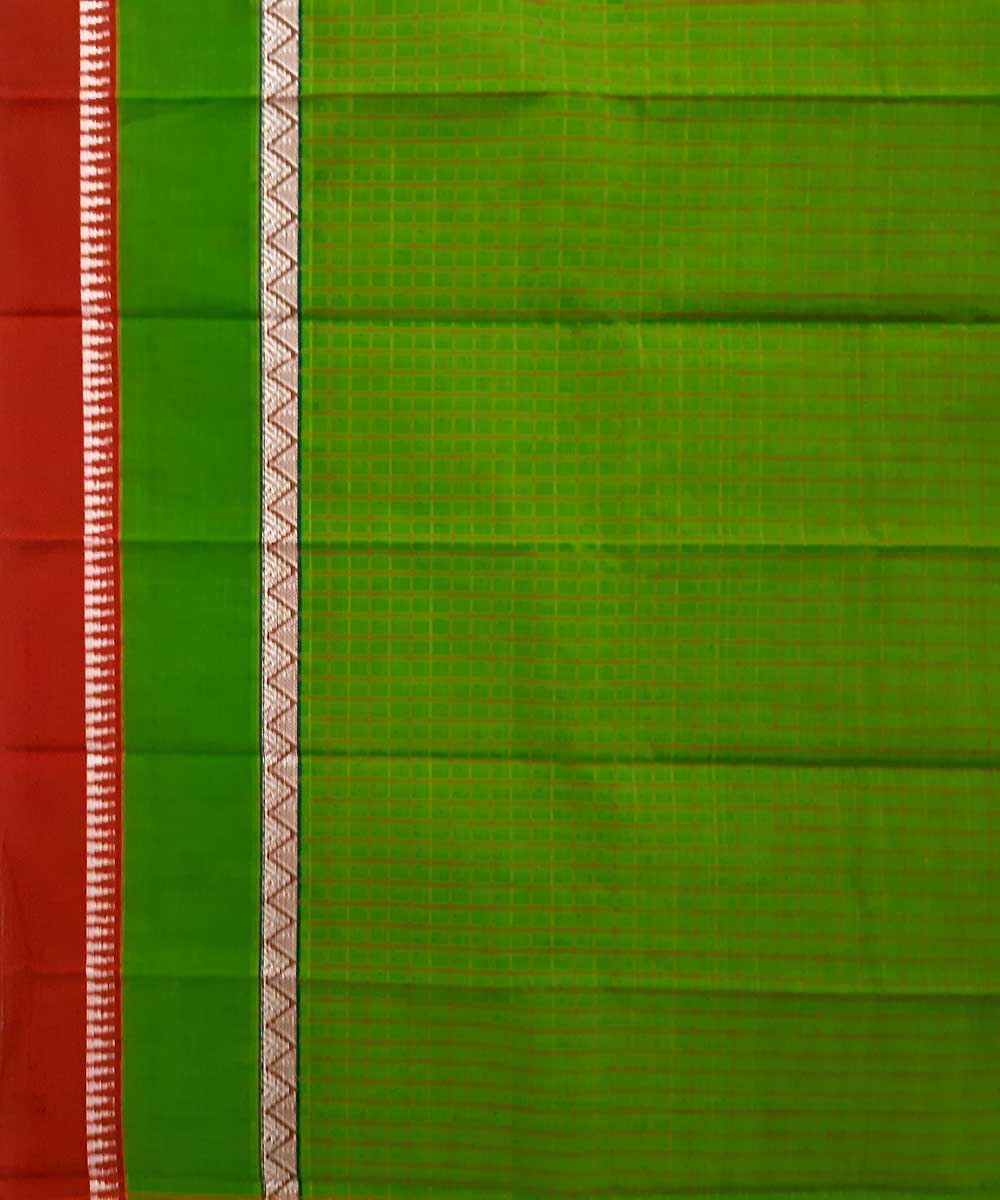 Green handwoven narayanpet cotton saree