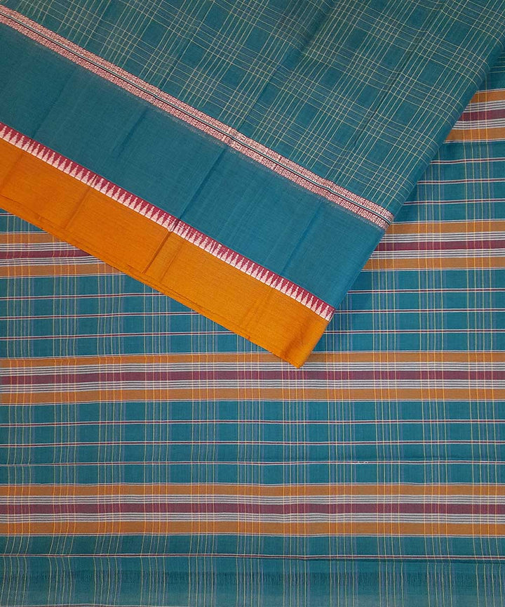 Sky blue handwoven narayanpet cotton saree