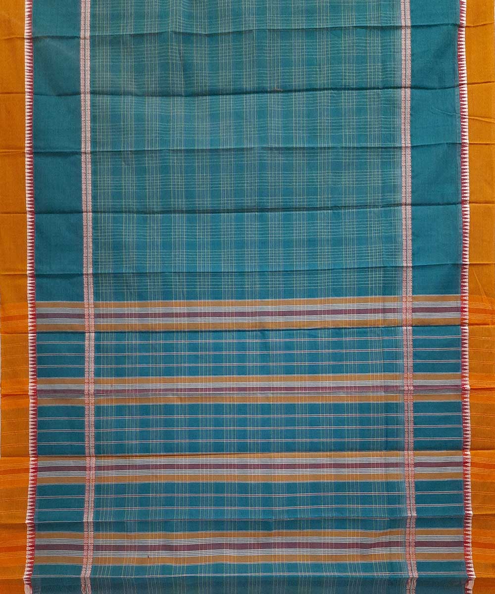 Sky blue handwoven narayanpet cotton saree