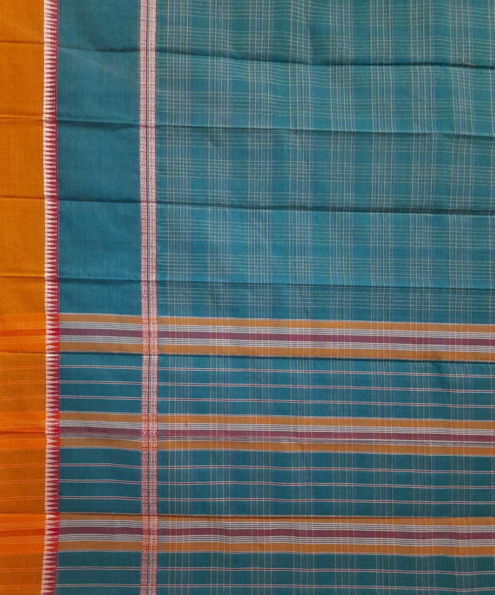 Sky blue handwoven narayanpet cotton saree